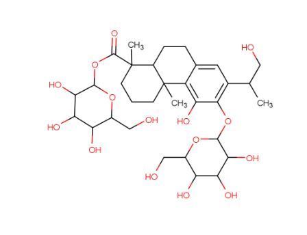 19-O-β-D-Carboxyglucopyranosyl-12-O-β-D-glucopyranosyl-11,16-dihydroxyabieta-8,11,13-triene