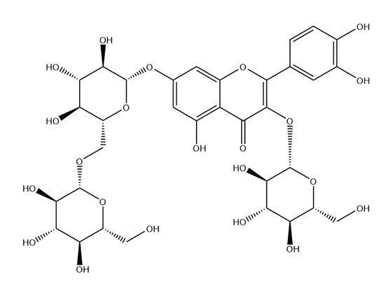 槲皮素-3-O-β-D-葡萄糖-7-O-β-D-龍膽雙糖苷